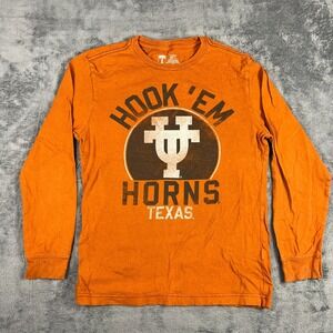University Shirt Womens Large Orange Texas Longhorns Football NFL Hook 'Em Horns